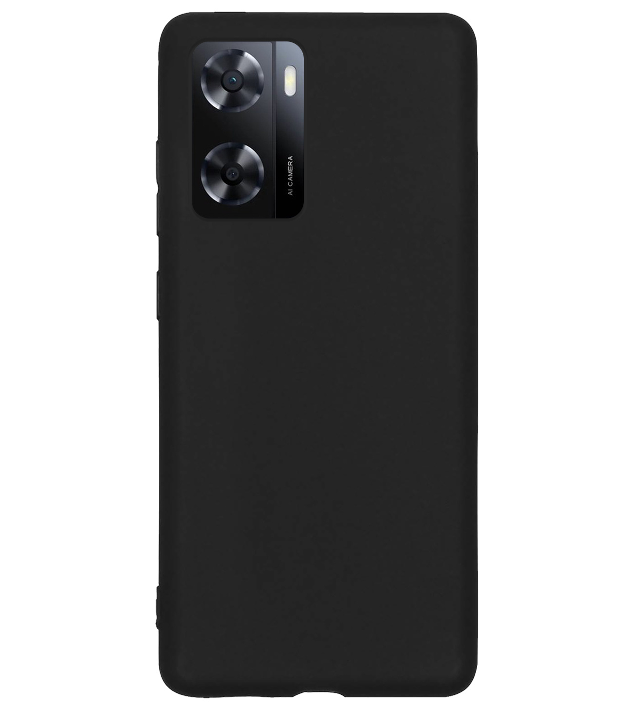 BASEY. Hoes Geschikt voor OPPO A57 Hoesje Siliconen Back Cover Case - Hoesje Geschikt voor OPPO A57 Hoes Cover Hoesje - Zwart - 2 Stuks