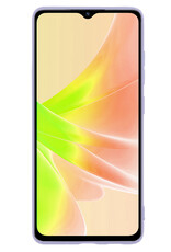 NoXx Hoes Geschikt voor OPPO A17 Hoesje Cover Siliconen Back Case Hoes Met Screenprotector - Lila