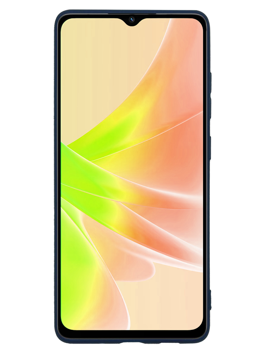 NoXx Hoes Geschikt voor OPPO A17 Hoesje Cover Siliconen Back Case Hoes Met 2x Screenprotector - Donkerblauw