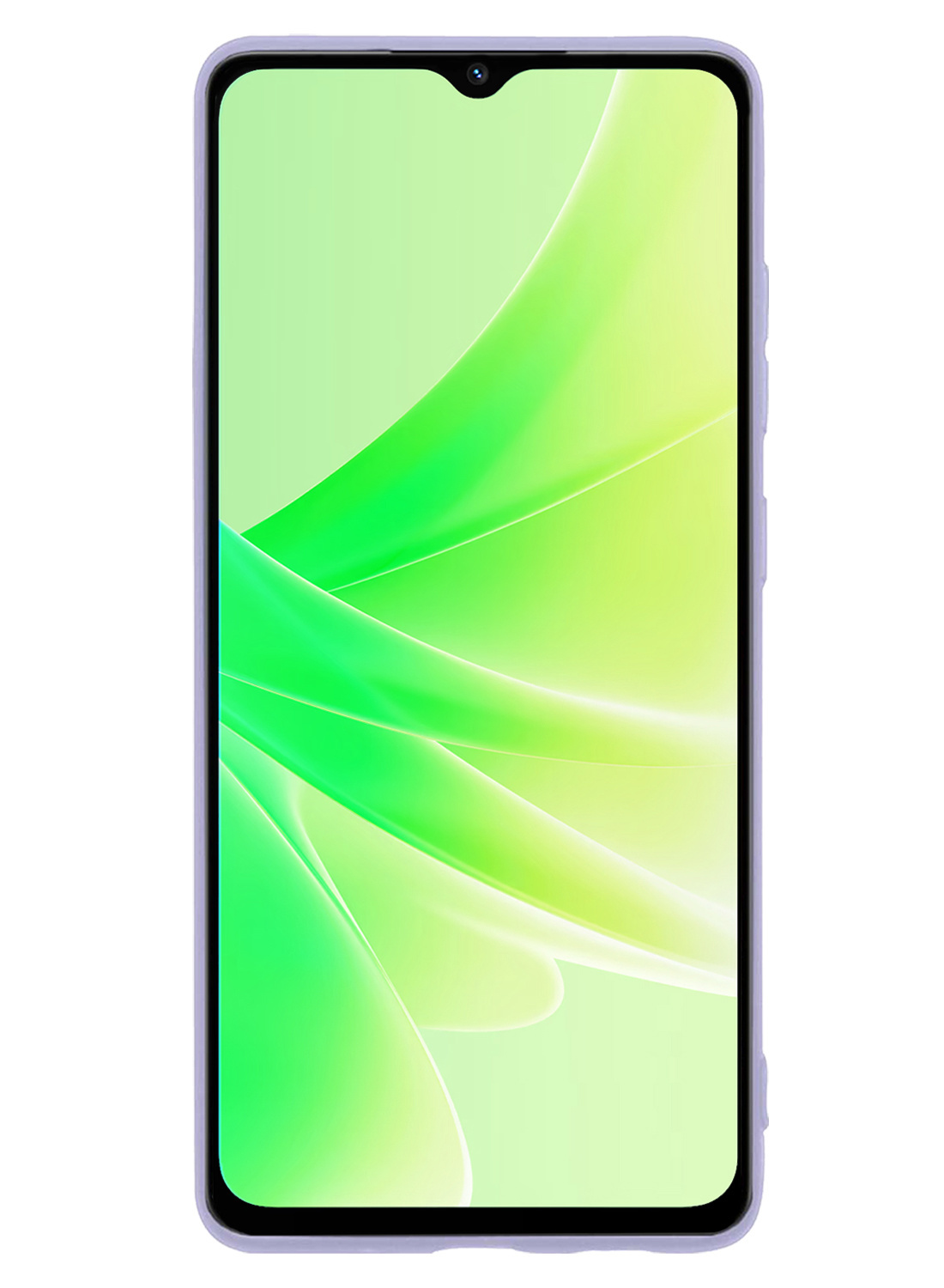 Nomfy Hoesje Geschikt voor OPPO A17 Hoesje Siliconen Cover Case Met Screenprotector - Hoes Geschikt voor OPPO A17 Hoes Back Case - Lila