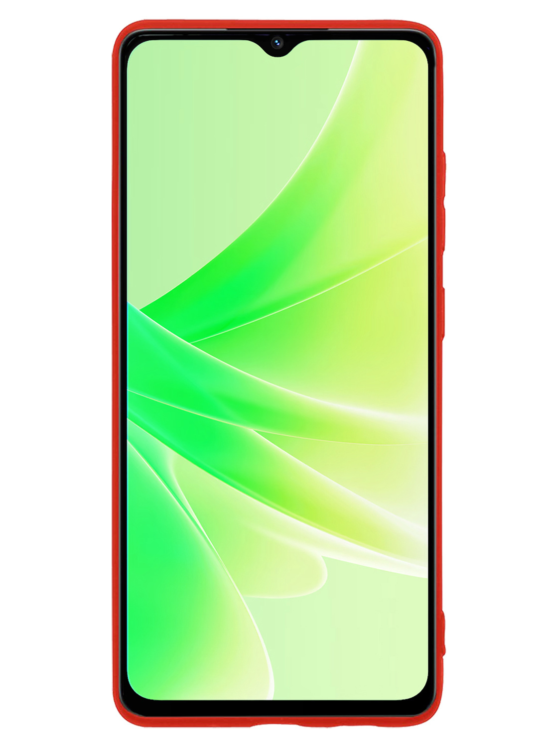 Nomfy OPPO A17 Hoesje Siliconen Case Back Cover Met Screenprotector - OPPO A17 Hoes Cover Silicone - Rood