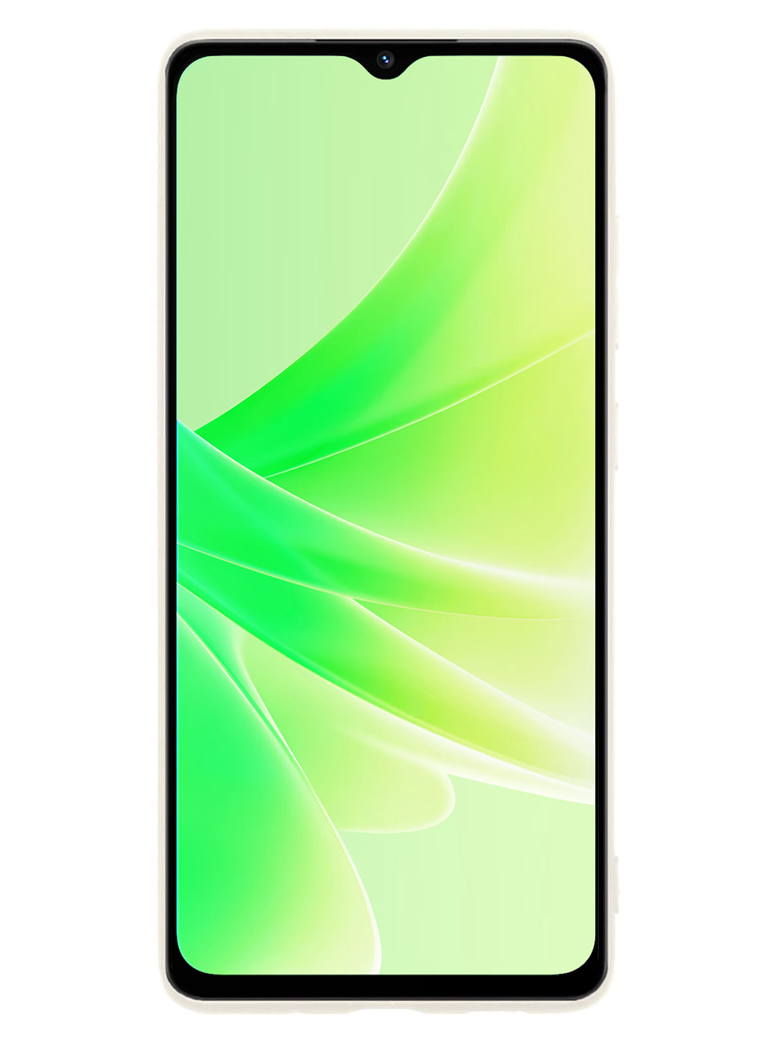 Nomfy OPPO A17 Hoesje Siliconen Case Back Cover Met Screenprotector - OPPO A17 Hoes Cover Silicone - Wit