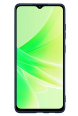 Nomfy Hoesje Geschikt voor OPPO A17 Hoesje Siliconen Cover Case Met 2x Screenprotector - Hoes Geschikt voor OPPO A17 Hoes Back Case - Donkerblauw
