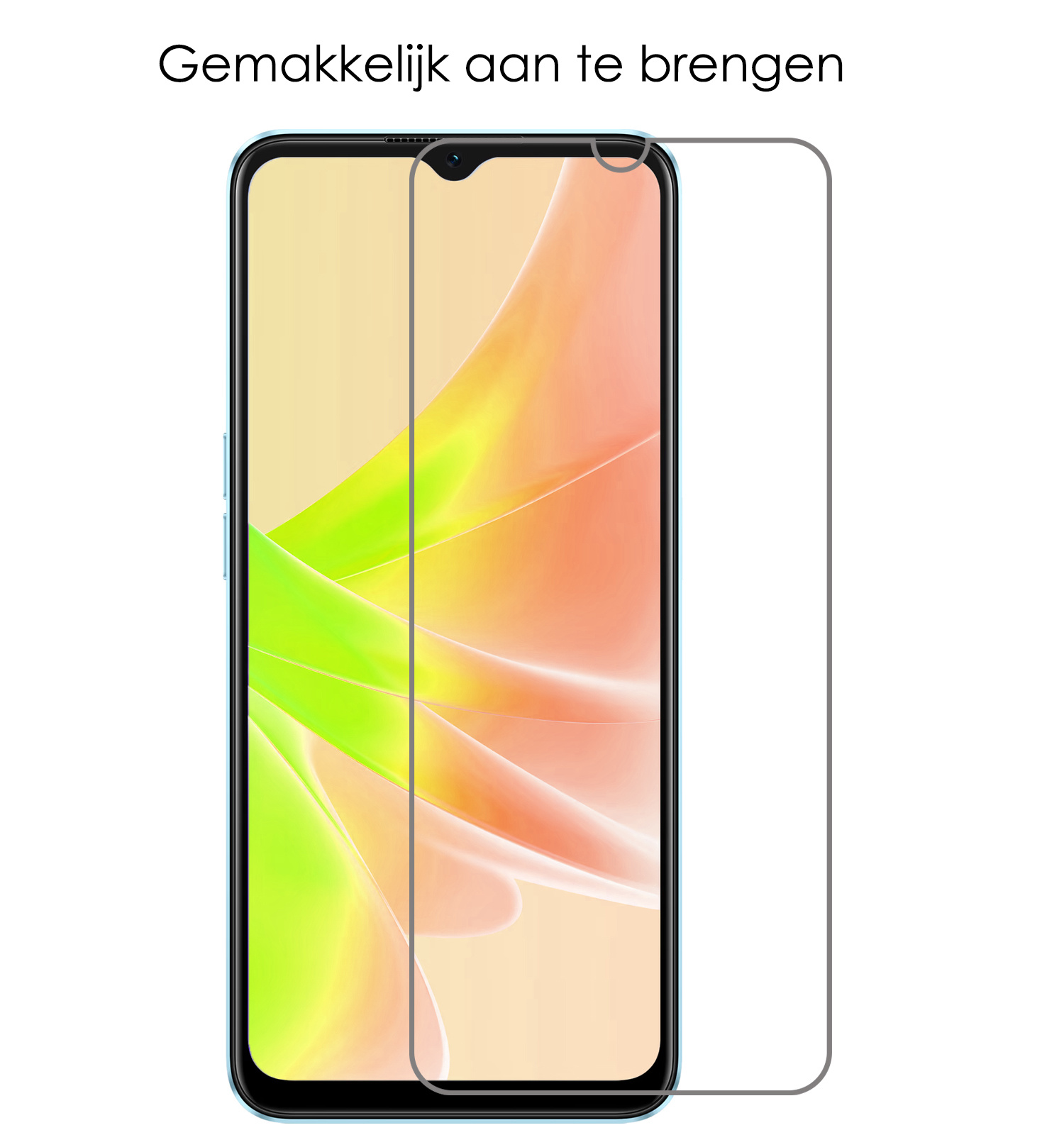 NoXx Hoes Geschikt voor OPPO A17 Hoesje Cover Siliconen Back Case Hoes Met Screenprotector - Wit