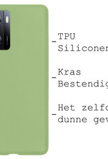 BASEY. Hoes Geschikt voor OPPO A57 Hoesje Siliconen Back Cover Case Met 2x Screenprotector - Hoesje Geschikt voor OPPO A57 Hoes Cover Hoesje - Groen