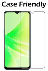 Nomfy OPPO A17 Hoesje Siliconen Case Back Cover Met Screenprotector - OPPO A17 Hoes Cover Silicone - Lila