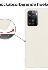 Nomfy Hoesje Geschikt voor OPPO A57 Hoesje Siliconen Cover Case Met 2x Screenprotector - Hoes Geschikt voor OPPO A57 Hoes Back Case - Wit