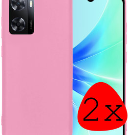 BASEY. BASEY. OPPO A57s Hoesje Siliconen - Lichtroze - 2 PACK