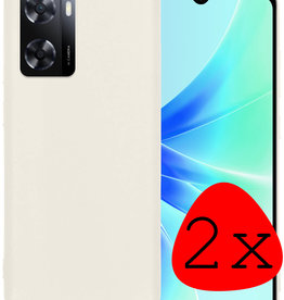 BASEY. BASEY. OPPO A57s Hoesje Siliconen - Wit - 2 PACK