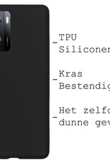 BASEY. Hoes Geschikt voor OPPO A57s Hoesje Siliconen Back Cover Case Met Screenprotector - Hoesje Geschikt voor OPPO A57s Hoes Cover Hoesje - Zwart