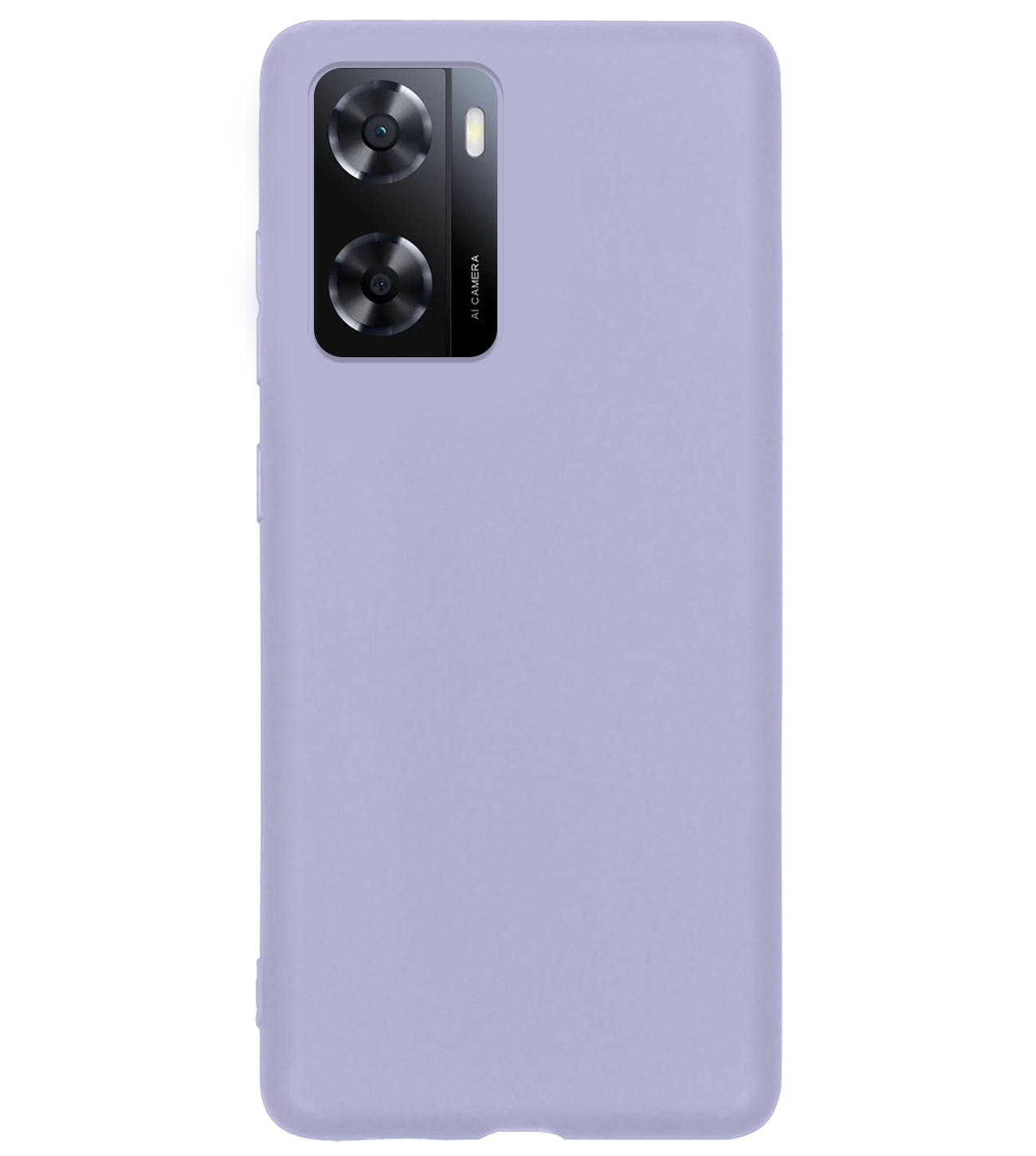 BASEY. Hoes Geschikt voor OPPO A57s Hoesje Siliconen Back Cover Case Met 2x Screenprotector - Hoesje Geschikt voor OPPO A57s Hoes Cover Hoesje - Lila