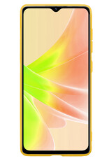 NoXx Hoes Geschikt voor OPPO A57s Hoesje Cover Siliconen Back Case Hoes - Geel