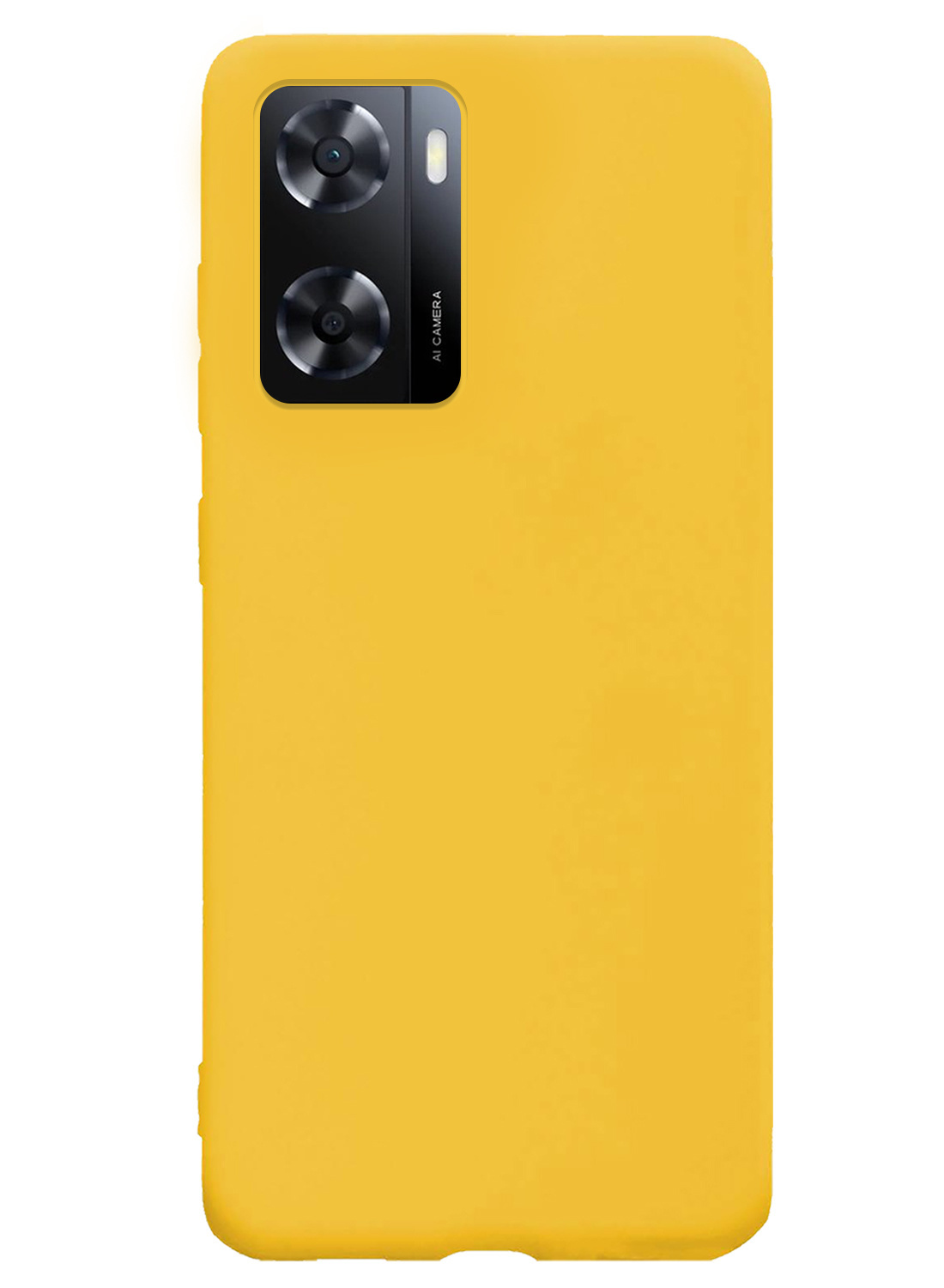 NoXx Hoes Geschikt voor OPPO A57s Hoesje Cover Siliconen Back Case Hoes - Geel