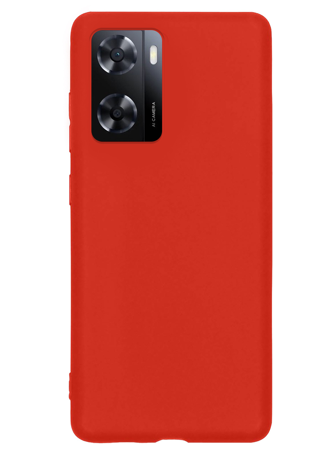 NoXx Hoes Geschikt voor OPPO A57s Hoesje Cover Siliconen Back Case Hoes - Rood