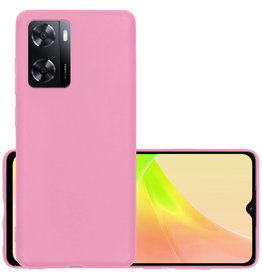 NoXx NoXx OPPO A57s Hoesje Siliconen - Lichtroze