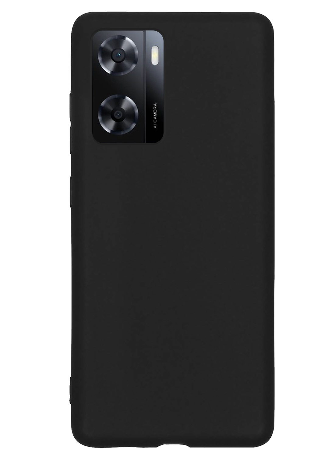 NoXx Hoes Geschikt voor OPPO A57s Hoesje Cover Siliconen Back Case Hoes - Zwart