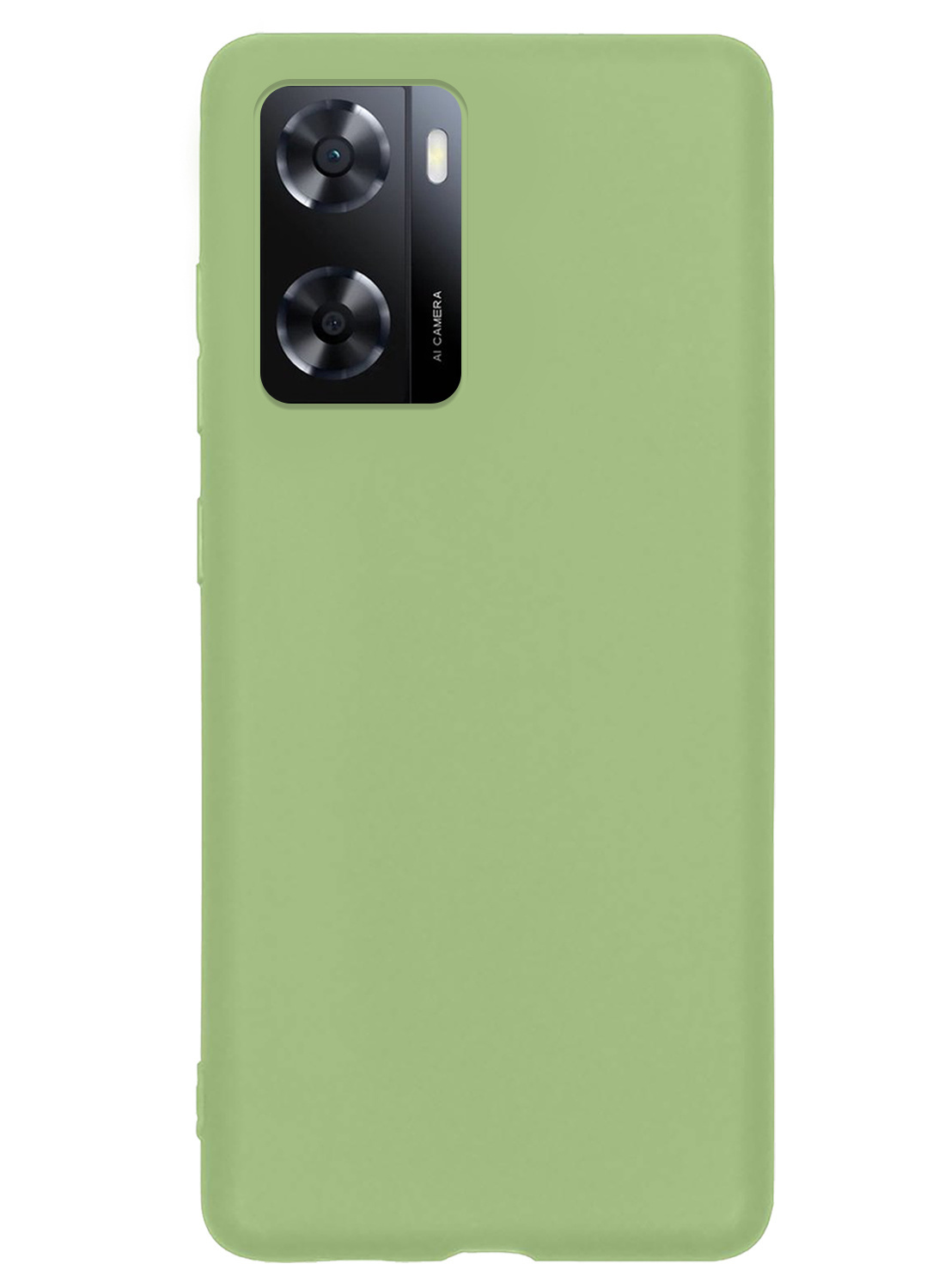 NoXx Hoes Geschikt voor OPPO A57s Hoesje Cover Siliconen Back Case Hoes Met Screenprotector - Groen
