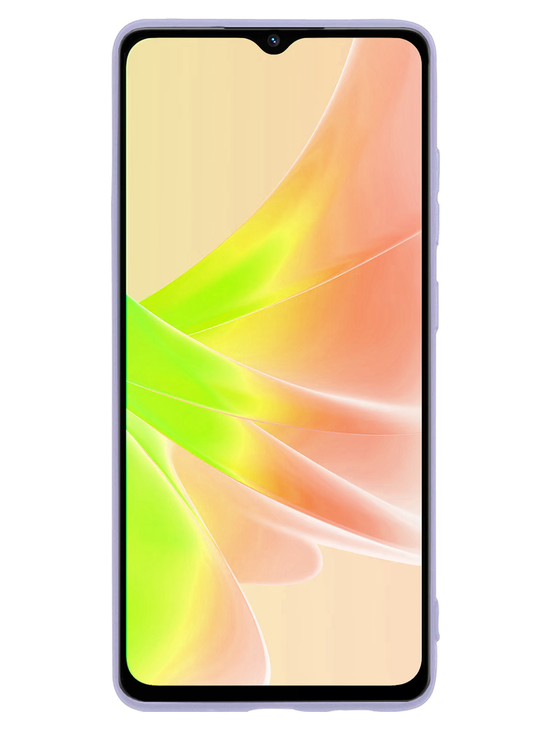 NoXx Hoes Geschikt voor OPPO A57s Hoesje Cover Siliconen Back Case Hoes Met Screenprotector - Lila