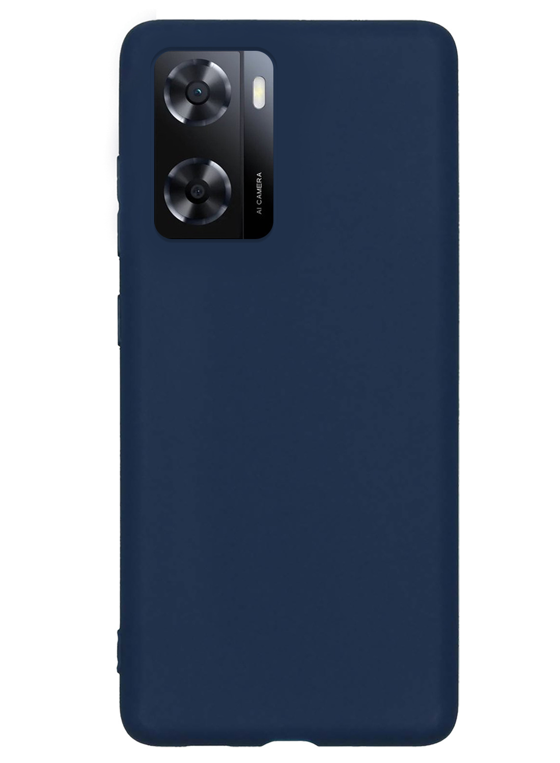 NoXx Hoes Geschikt voor OPPO A57s Hoesje Cover Siliconen Back Case Hoes Met 2x Screenprotector - Donkerblauw