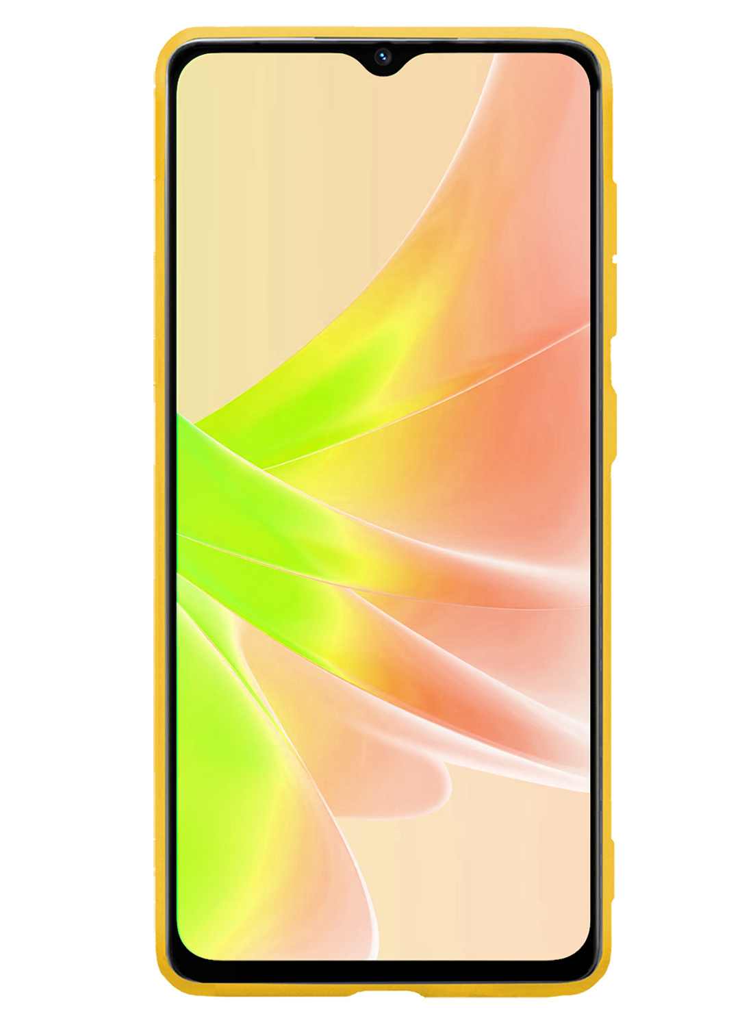 NoXx Hoes Geschikt voor OPPO A57s Hoesje Cover Siliconen Back Case Hoes Met 2x Screenprotector - Geel