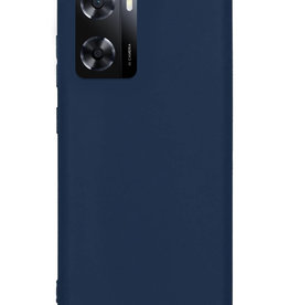 Nomfy Nomfy OPPO A57s Hoesje Siliconen - Donkerblauw