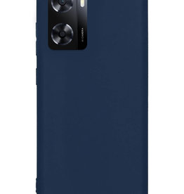 Nomfy OPPO A57s Hoesje Siliconen - Donkerblauw
