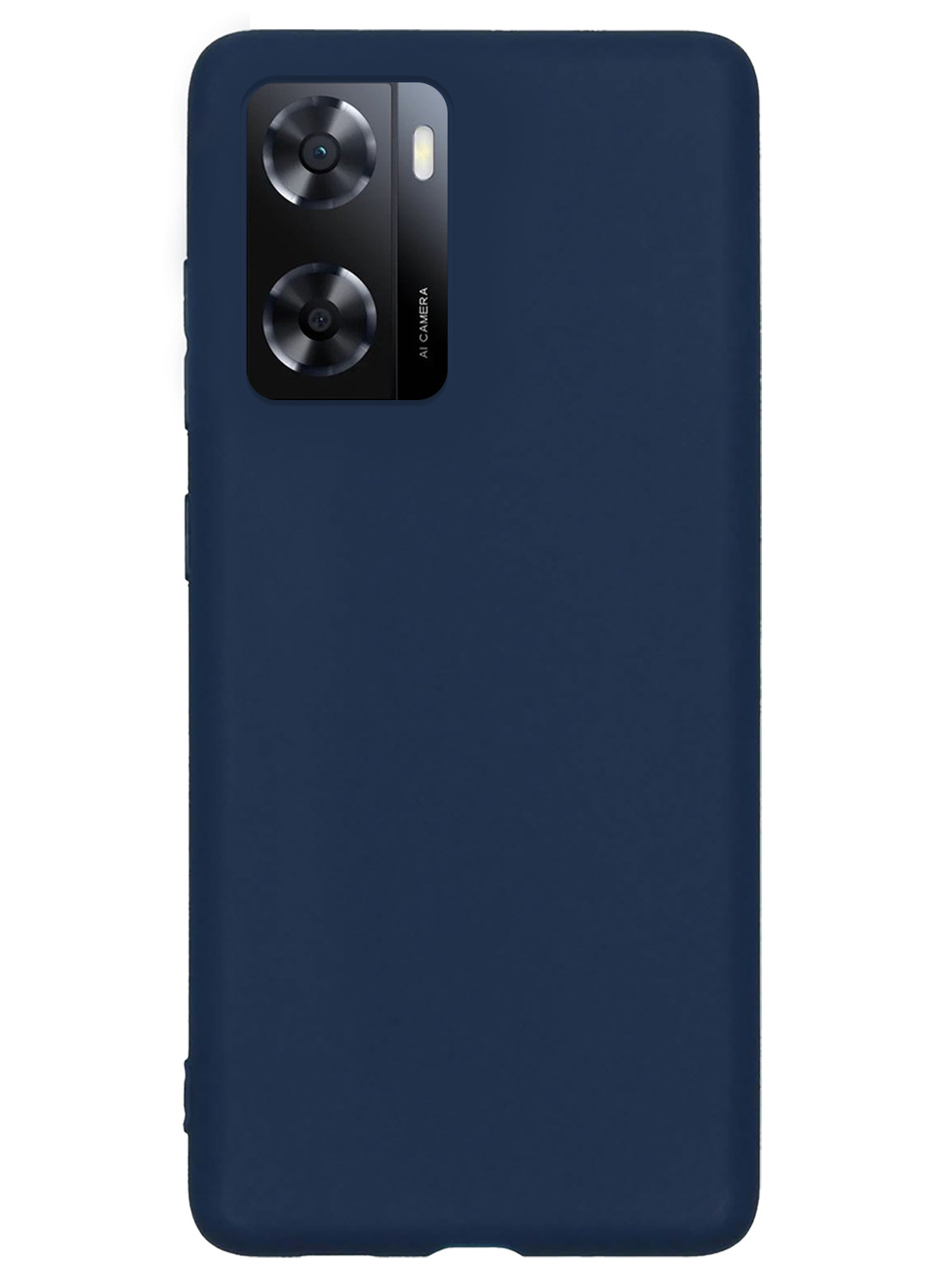 Nomfy Hoesje Geschikt voor OPPO A57s Hoesje Siliconen Cover Case - Hoes Geschikt voor OPPO A57s Hoes Back Case - Donkerblauw