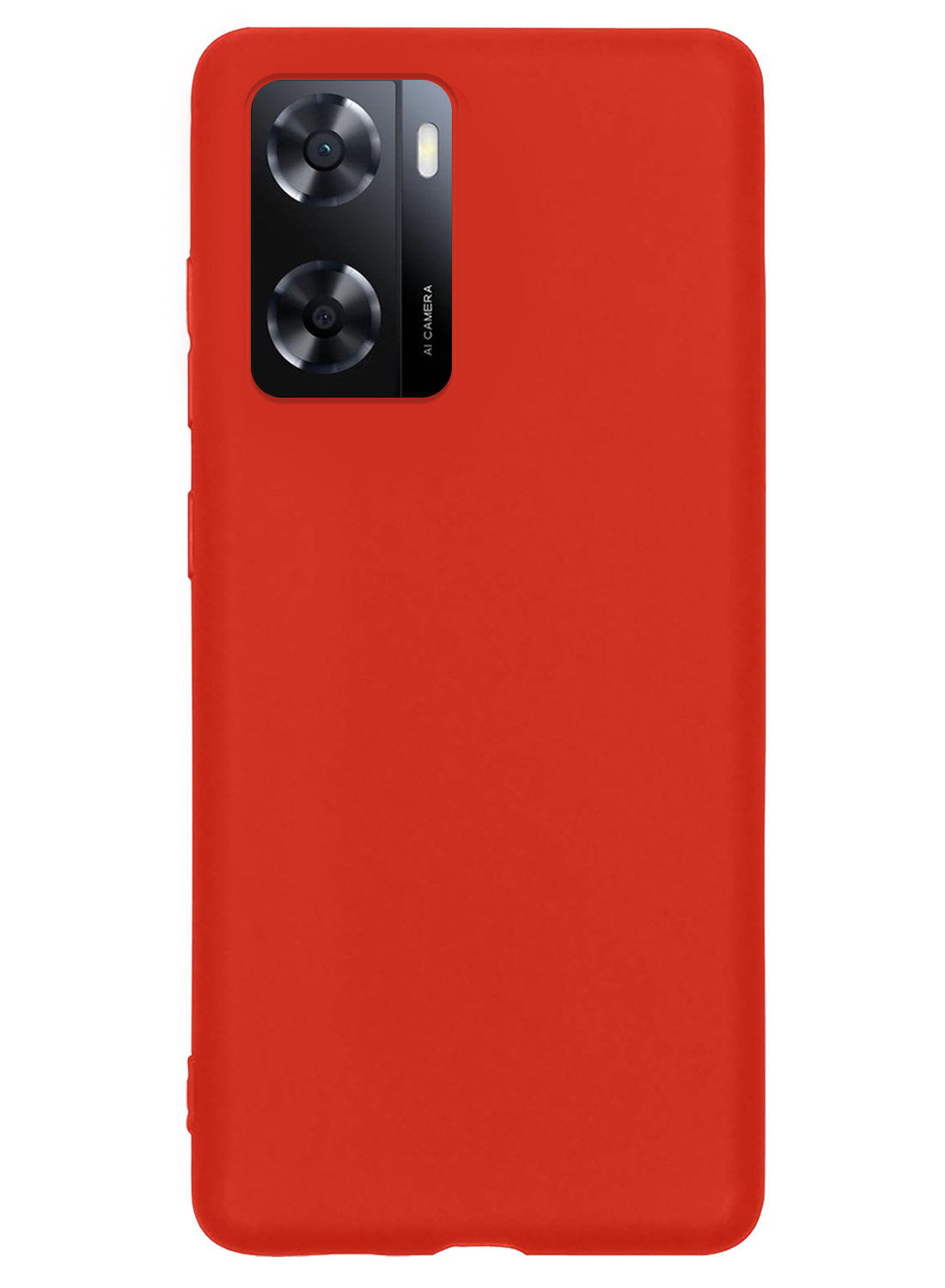 Nomfy Hoesje Geschikt voor OPPO A57s Hoesje Siliconen Cover Case - Hoes Geschikt voor OPPO A57s Hoes Back Case - Rood