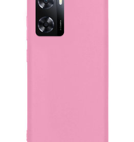 Nomfy Nomfy OPPO A57s Hoesje Siliconen - Lichtroze
