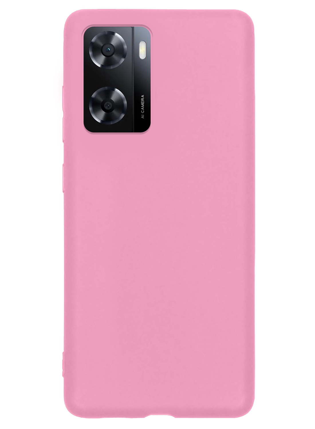 Nomfy Hoesje Geschikt voor OPPO A57s Hoesje Siliconen Cover Case - Hoes Geschikt voor OPPO A57s Hoes Back Case - Lichtroze