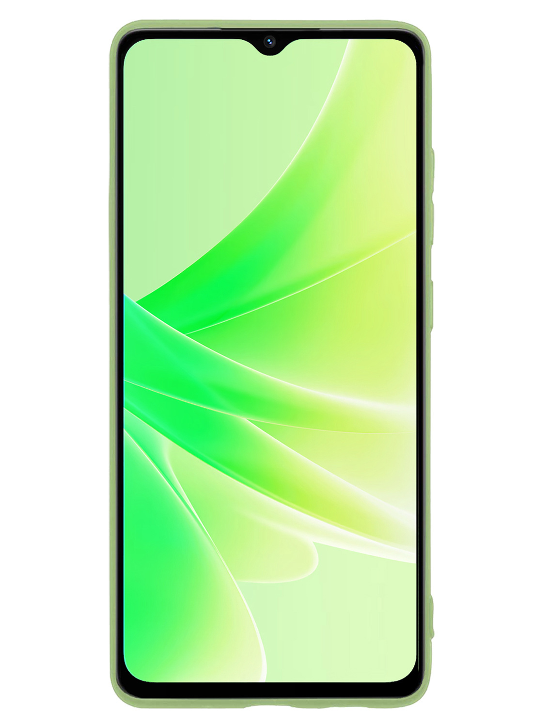 Nomfy Hoesje Geschikt voor OPPO A57s Hoesje Siliconen Cover Case Met Screenprotector - Hoes Geschikt voor OPPO A57s Hoes Back Case - Groen