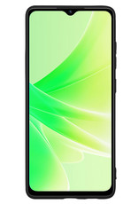 Nomfy Hoesje Geschikt voor OPPO A57s Hoesje Siliconen Cover Case Met Screenprotector - Hoes Geschikt voor OPPO A57s Hoes Back Case - Zwart