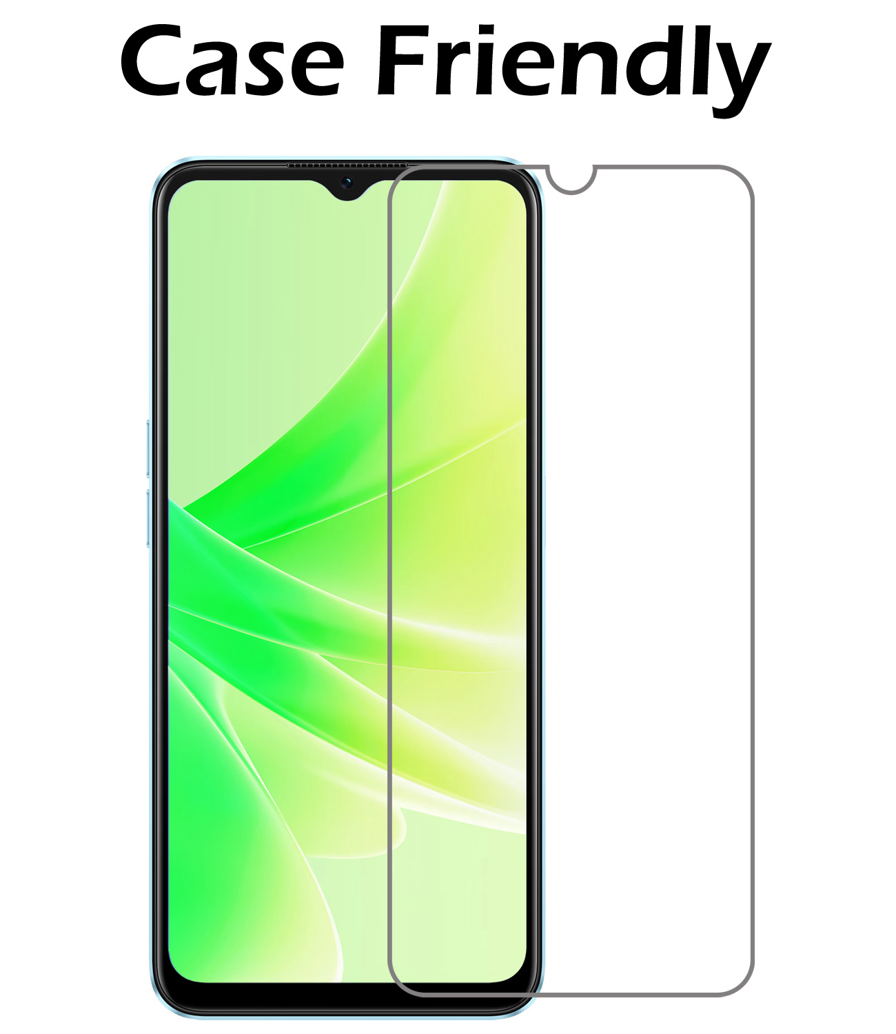 Nomfy Hoesje Geschikt voor OPPO A57s Hoesje Siliconen Cover Case Met 2x Screenprotector - Hoes Geschikt voor OPPO A57s Hoes Back Case - Groen