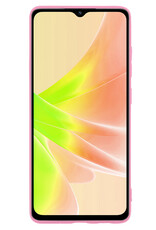 NoXx Hoes Geschikt voor OPPO A57s Hoesje Cover Siliconen Back Case Hoes Met 2x Screenprotector - Lichtroze