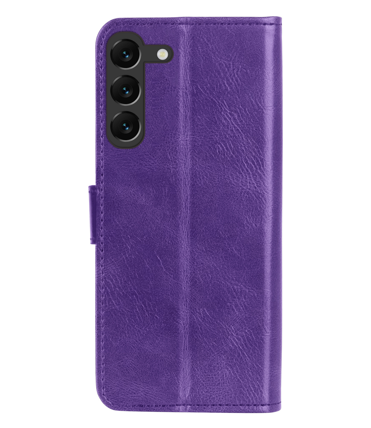 BASEY. Hoes Geschikt voor Samsung S23 Hoesje Bookcase Hoes Flip Case Book Cover - Hoesje Geschikt voor Samsung Galaxy S23 Hoes Book Case Hoesje - Paars