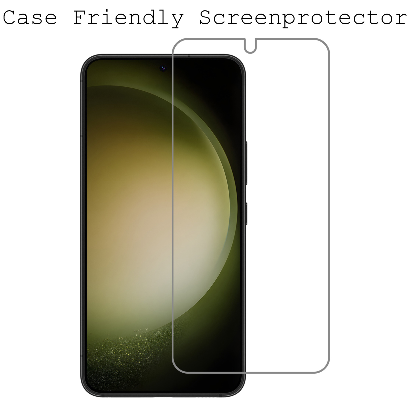 BASEY. Screenprotector Geschikt voor Samsung S23 Screenprotector Tempered Glass - Screenprotector Geschikt voor Samsung Galaxy S23 Beschermglas Screen Protector Glas - 2 Stuks