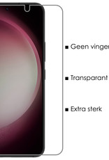 NoXx Screenprotector Geschikt voor Samsung S23 Screenprotector Tempered Glass Gehard Glas Beschermglas