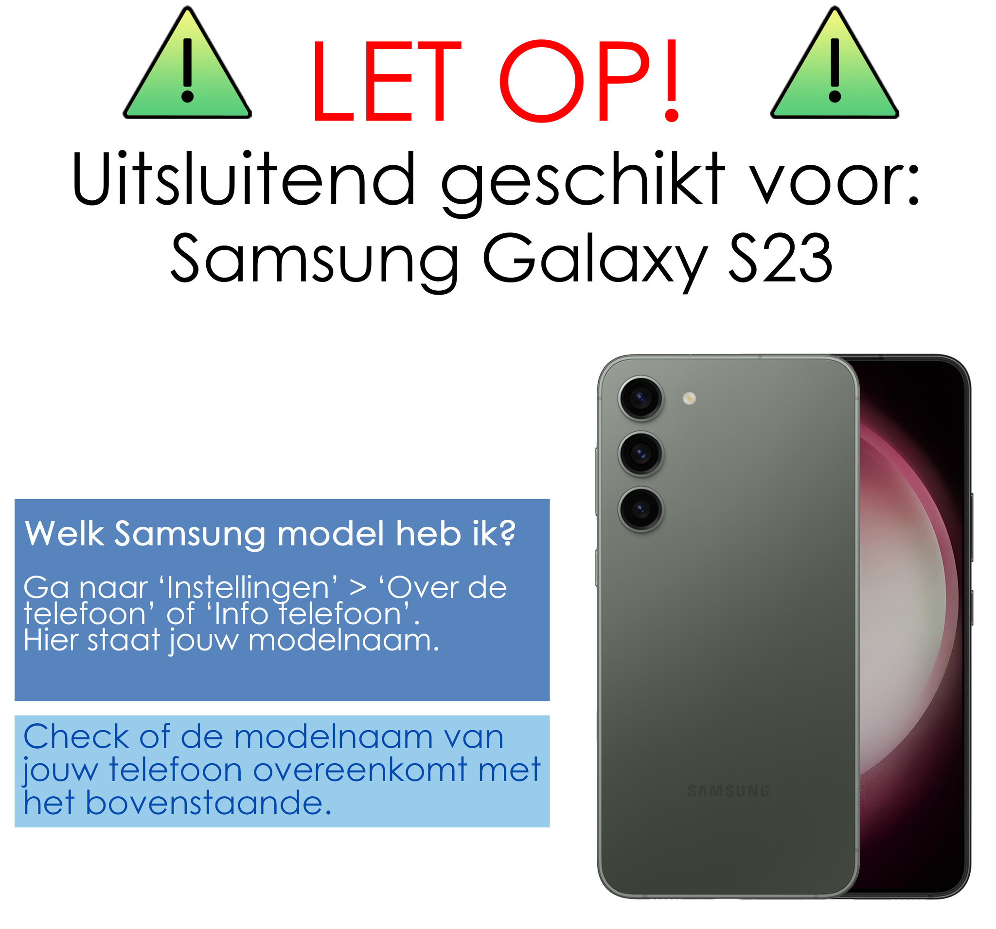 NoXx Samsung Galaxy S23 Screenprotector Tempered Glass Gehard Glas Beschermglas - 2x