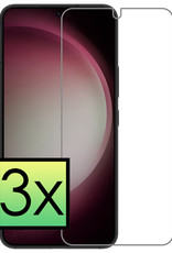 NoXx Samsung Galaxy S23 Screenprotector Tempered Glass Gehard Glas Beschermglas - 3x