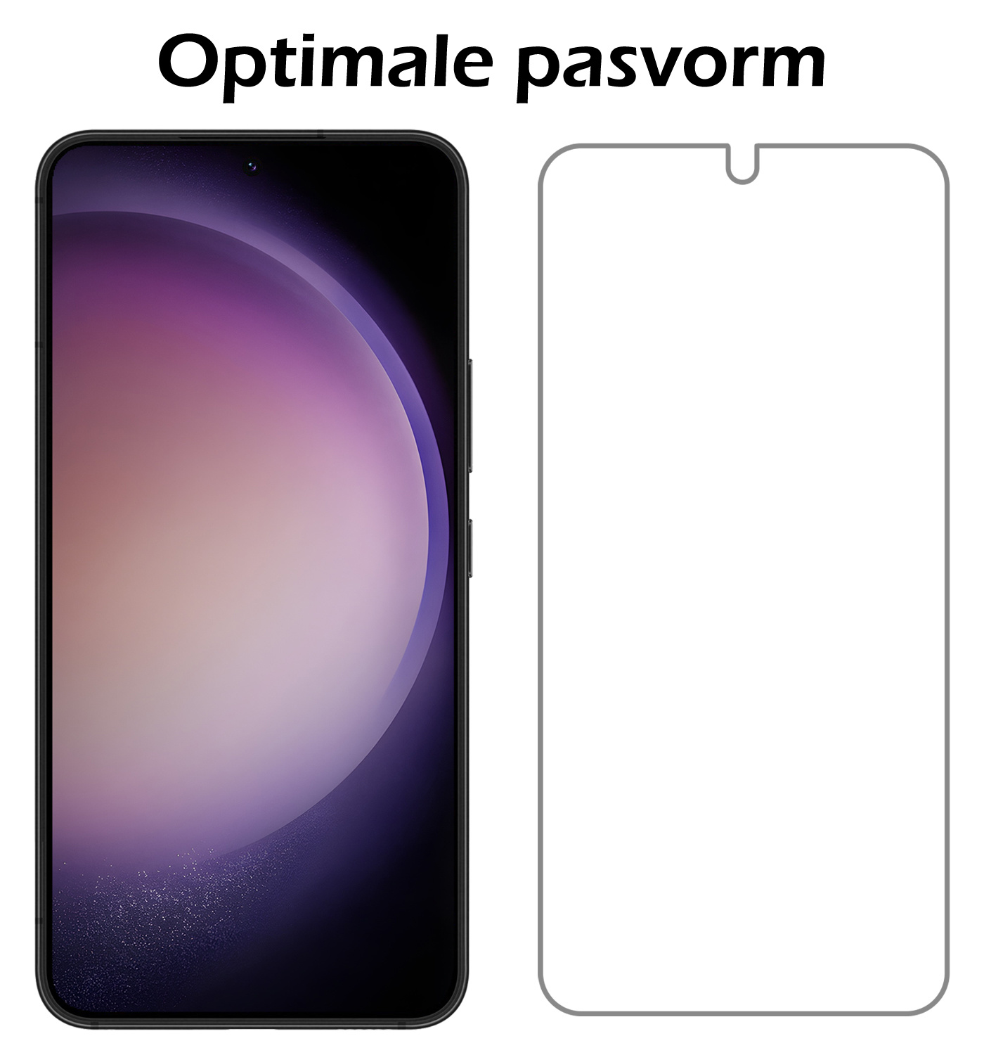 Nomfy Screenprotector Geschikt voor Samsung S23 Screenprotector Bescherm Glas Tempered Glass - Screenprotector Geschikt voor Samsung Galaxy S23 Screen Protector - 2 PACK