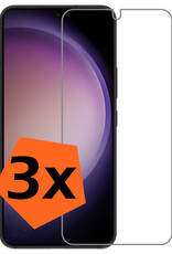 Nomfy Screenprotector Geschikt voor Samsung S23 Screenprotector Bescherm Glas Tempered Glass - Screenprotector Geschikt voor Samsung Galaxy S23 Screen Protector - 3 PACK