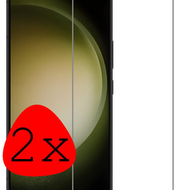 BASEY. Samsung Galaxy S23 Plus Screenprotector Glas - 2 PACK