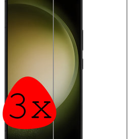 BASEY. Samsung Galaxy S23 Plus Screenprotector Glas - 3 PACK