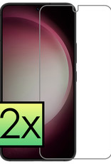 NoXx Screenprotector Geschikt voor Samsung S23 Plus Screenprotector Tempered Glass Gehard Glas Beschermglas - 2x