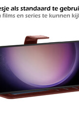 Nomfy Hoesje Geschikt voor Samsung S23 Hoes Bookcase Flipcase Book Cover - Hoes Geschikt voor Samsung Galaxy S23 Hoesje Book Case - Bruin