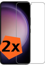 Nomfy Screenprotector Geschikt voor Samsung S23 Plus Screenprotector Bescherm Glas Tempered Glass - Screenprotector Geschikt voor Samsung Galaxy S23 Plus Screen Protector - 2 PACK