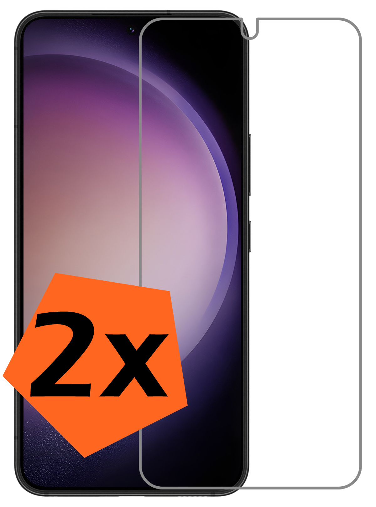 Nomfy Screenprotector Geschikt voor Samsung S23 Plus Screenprotector Bescherm Glas Tempered Glass - Screenprotector Geschikt voor Samsung Galaxy S23 Plus Screen Protector - 2 PACK