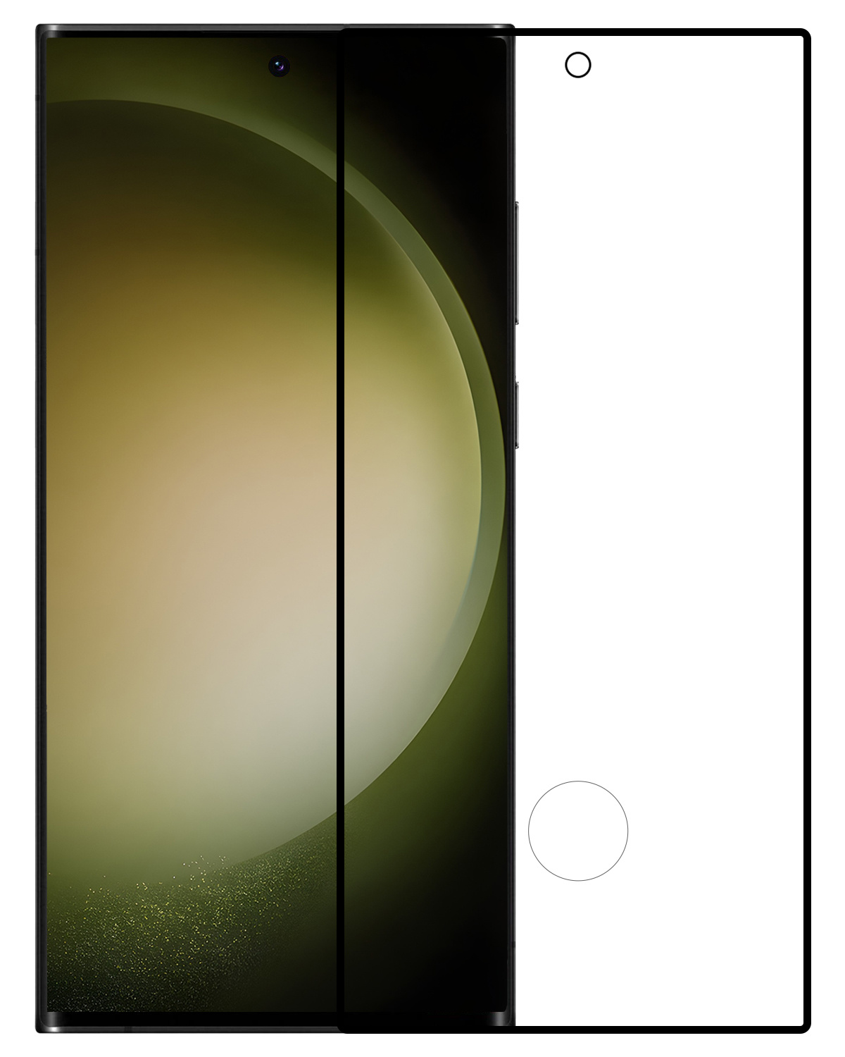 BASEY. Screenprotector Geschikt voor Samsung S23 Ultra Screenprotector Beschermglas Full Cover - Screenprotector Geschikt voor Samsung Galaxy S23 Ultra Screen Protector Full Cover