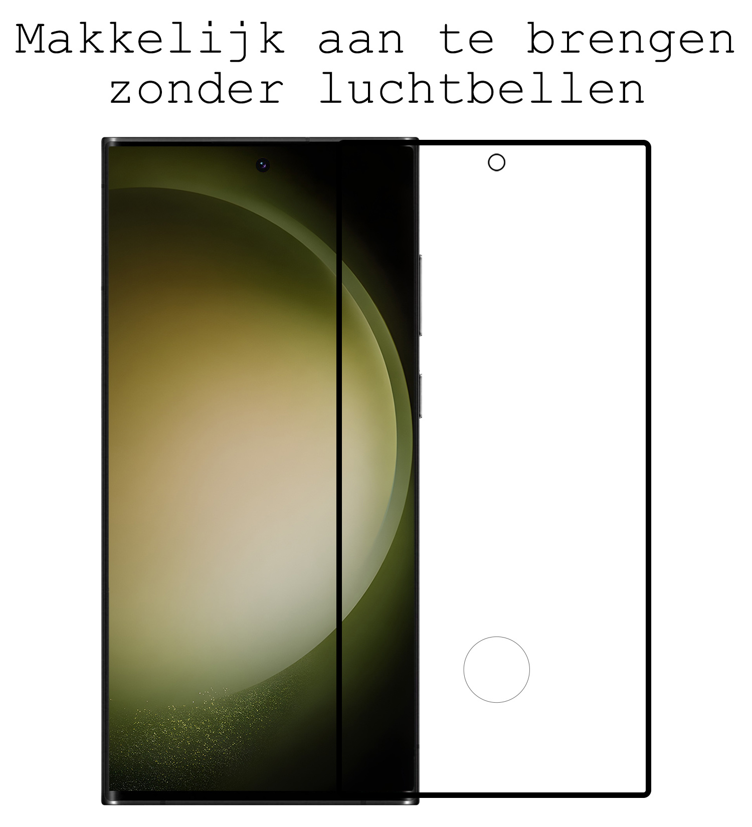 BASEY. Screenprotector Geschikt voor Samsung S23 Ultra Screenprotector Beschermglas Full Cover - Screenprotector Geschikt voor Samsung Galaxy S23 Ultra Screen Protector Full Cover