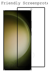 BASEY. Screenprotector Geschikt voor Samsung S23 Ultra Screenprotector Beschermglas Full Cover - Screenprotector Geschikt voor Samsung Galaxy S23 Ultra Screen Protector Full Cover
